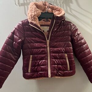 Michael Kors Kids Burgundy Puffer Jacket